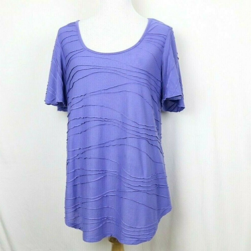 Soft Surroundings Textured Flutter Sleeve Shirt